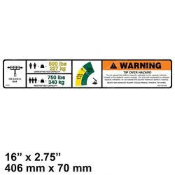 1001122508: Aftermarket Gradall Decal - Warning Dual Cap