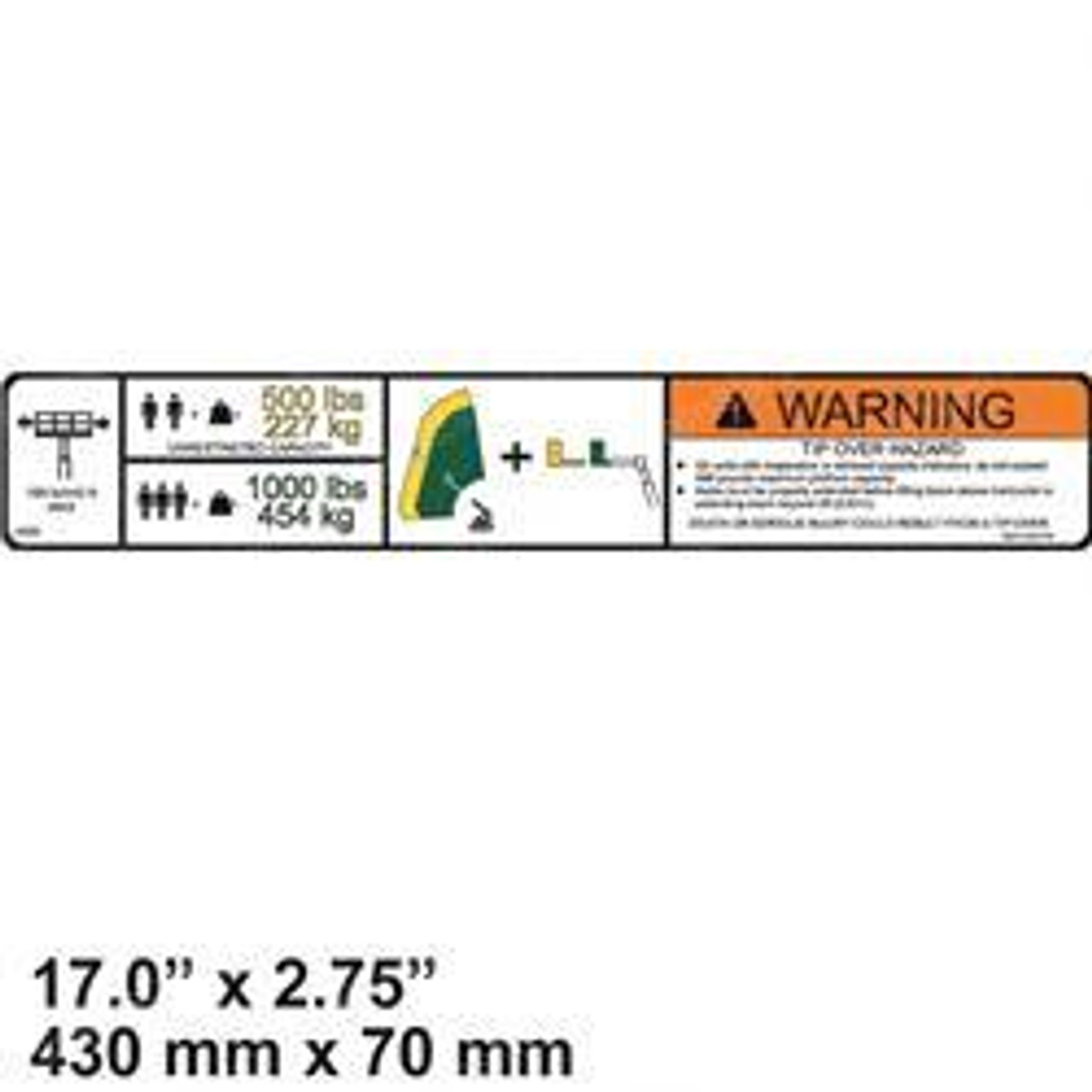 1001125175: Aftermarket Jlg Decal-Dual Capacity(Ansi)(Plf)