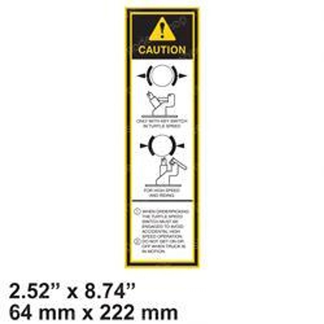 1009093: Aftermarket Mitsubishi Forklift Coast Safety Decal