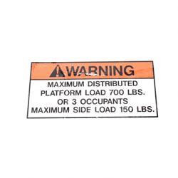 101250-005: Aftermarket Upright Decal - Max Load 7003150