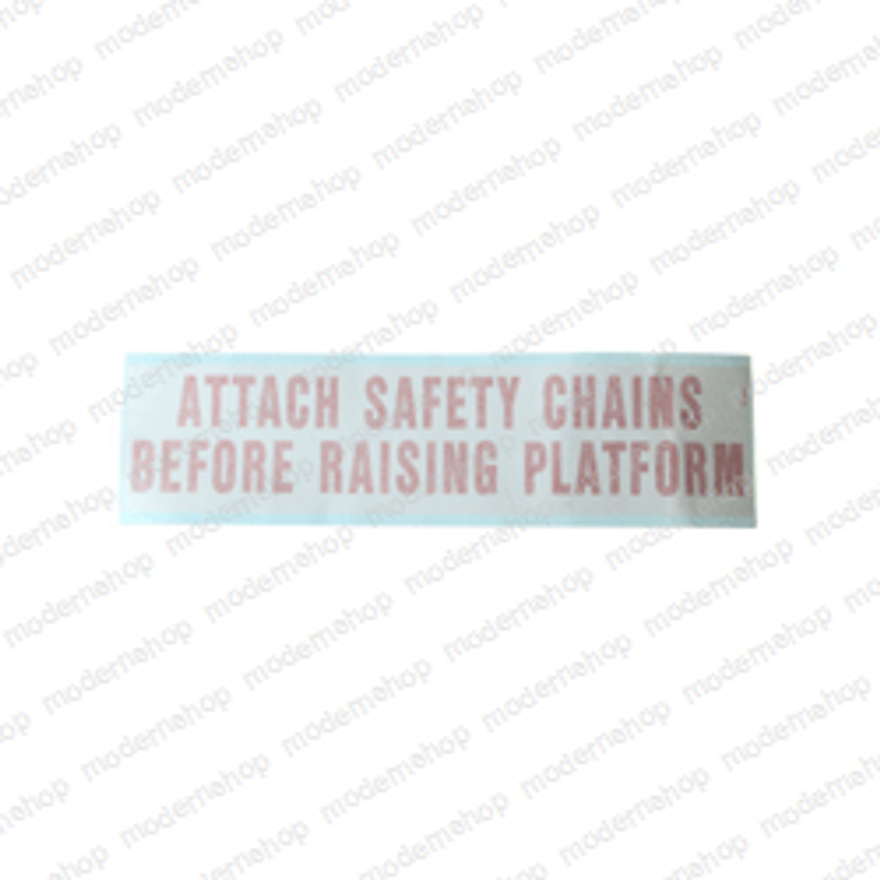 11064: Marklift DECAL - ATTACH SAFETY CHAIN