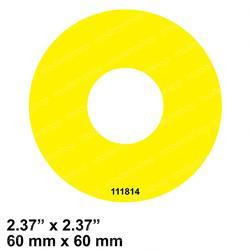 111814: Aftermarket Skyjack Decal - Emergency Stop Yellow