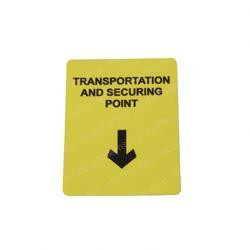 12334: Aftermarket Genie Decal Trans. Tie Down Boom