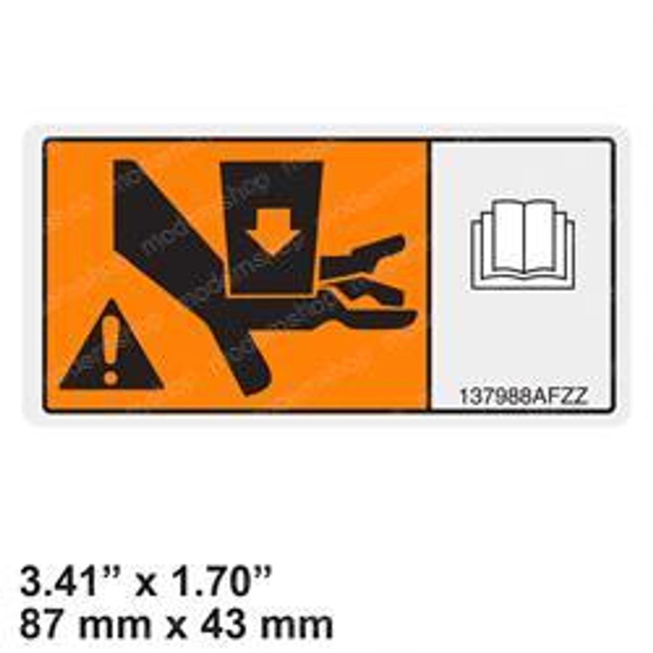 137988: Aftermarket Jlg Decal - Crush Hazard
