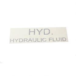 1700419: Aftermarket Gradall Decal Hyd. Fluid Brown