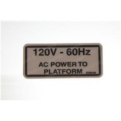 1703464: Aftermarket Gradall Decal - AC Power
