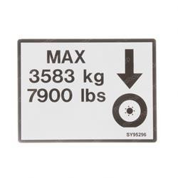 1703486: Aftermarket Gradall Decal - Max Tire Load