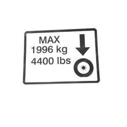 1703493: Aftermarket JLG Decal Max Whl Load