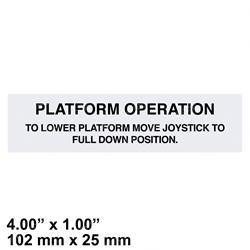 1703528: Aftermarket Jlg Decal Lift Down