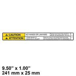 1704000: Aftermarket Jlg Decal - Caution No Hands