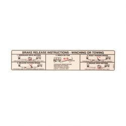 1704017: Aftermarket JLG Decal - Towing/winching Instr.