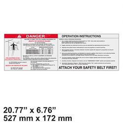 182120: Aftermarket Marklift Decal - Operation Instructions