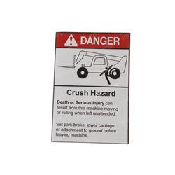 21299: Aftermarket Genie Decal - Crush Hazard
