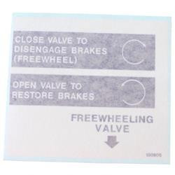 2130606: Aftermarket Marklift Decal - Free Wheeling Valve