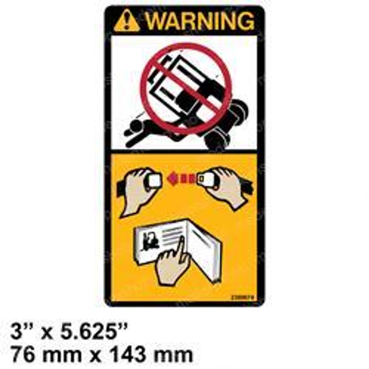 2388674: Aftermarket Clark Forklift Decal - Seat Belt Safety