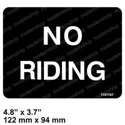 25010: Aftermarket E-Parts Decal - No Riding