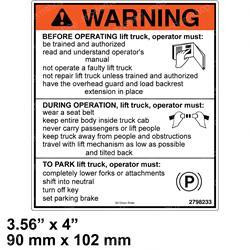 25015: Aftermarket E-Parts Decal - Warning