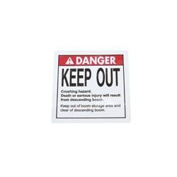 28173: Aftermarket Genie Decal Warn Stay Clear Mast