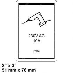 28174: Aftermarket Genie Decal - Power To Platform 230V