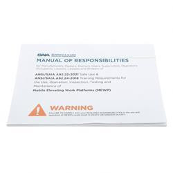 31587: Aftermarket JLG Manual - Ansi A92.22-A92.24