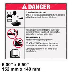 31788GT: Aftermarket Genie Decal - Danger Battery Safety