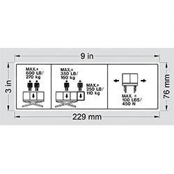 3252588: Aftermarket Gradall Nameplate Capacity (600 Lb)
