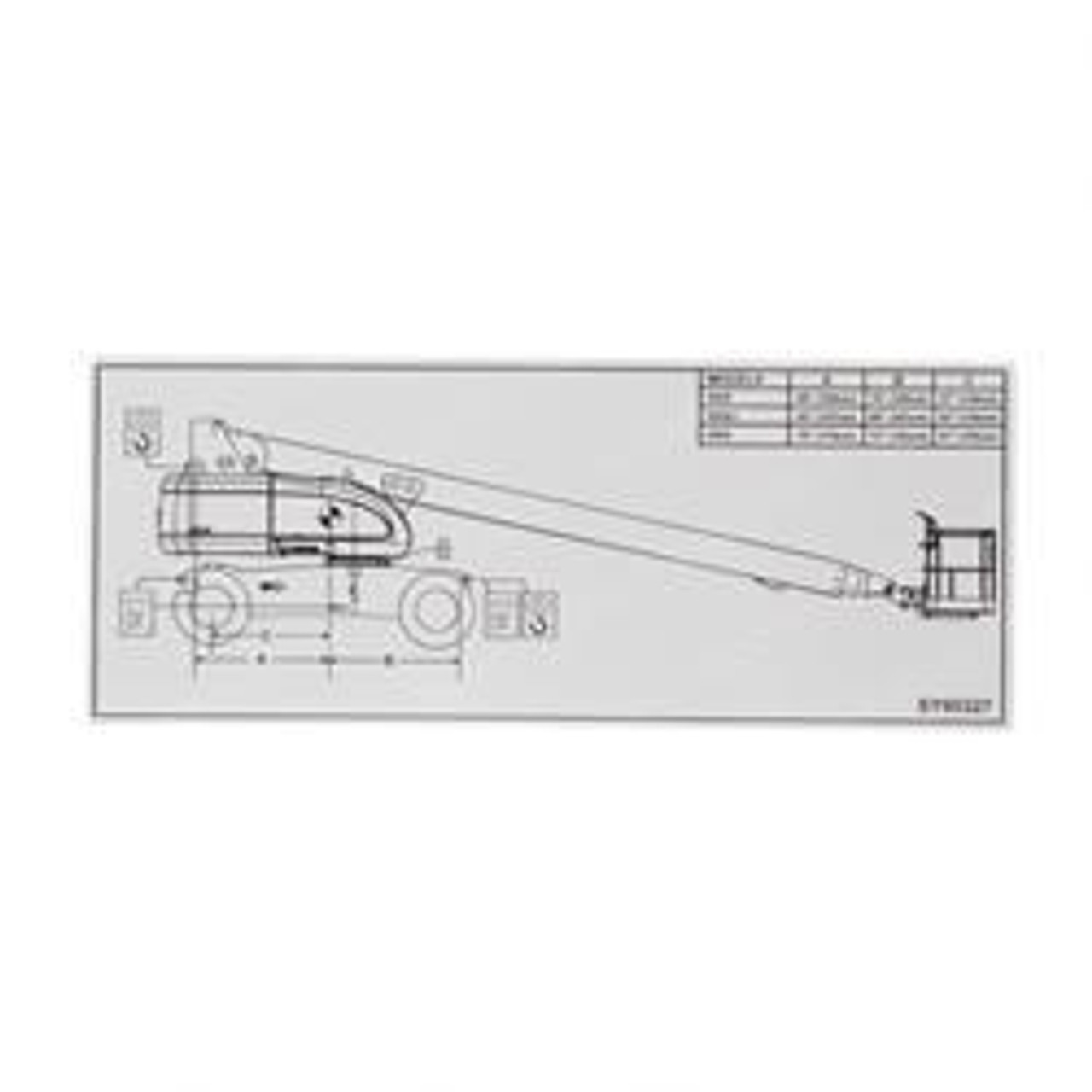 3252781: Aftermarket Gradall Decal - Lift Diagram (800S) 3252781: Aftermarket Gradall Decal - Lift Diagram (800S)