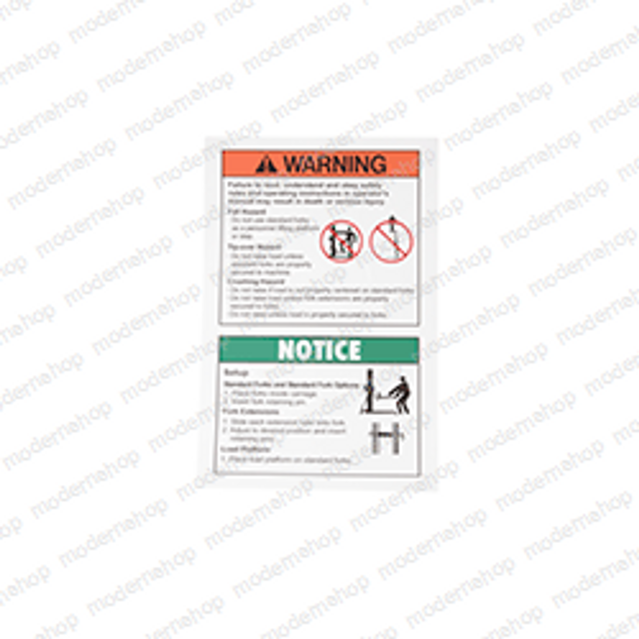 32687: Aftermarket Genie Decal - Operating Inst