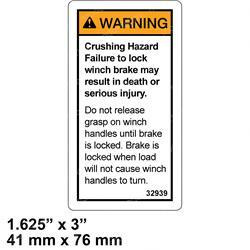 32939: Aftermarket Genie Decal - Crushing Haz/Brake Lock