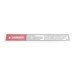 33528: Aftermarket Genie Decal Danger Tip Outriggers