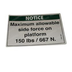 37051: Aftermarket Genie Decal - Notice Side Frc 150