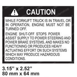 37D-1KC-1510: Aftermarket Allis Chalmers/Tusk Decal - Caution Plate