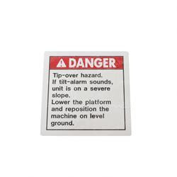 44768: Aftermarket Genie Decal Danger Tip-Over