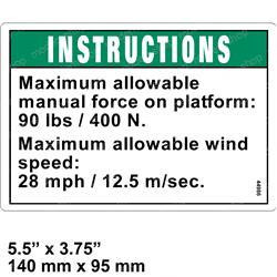 44986: Aftermarket Genie Decal - Max Force/wind Speed