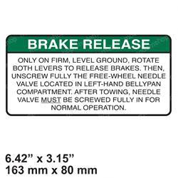 56650: Aftermarket Genie Decal - Brake Release