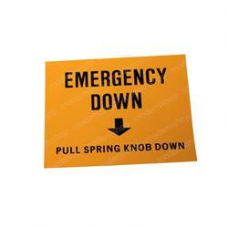 5744: Aftermarket MEC (Mayville Eng) Decal - Emergency Down