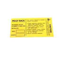 604-113: Aftermarket Teledyne Princeton Decal Air Cleaner