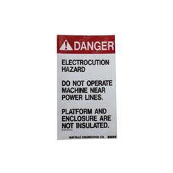 6055: Aftermarket MEC (Mayville Eng) Decal - Electrocution