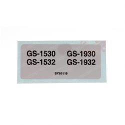 65057: Aftermarket Genie Decal - GS30/32