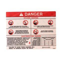 700026: Aftermarket Skyjack Decal - Danger