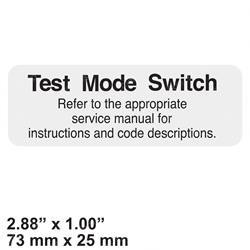 72818: Aftermarket Genie Decal - Test Mode Switch