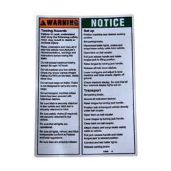 72899: Aftermarket Genie Decal Notice Transport Inst