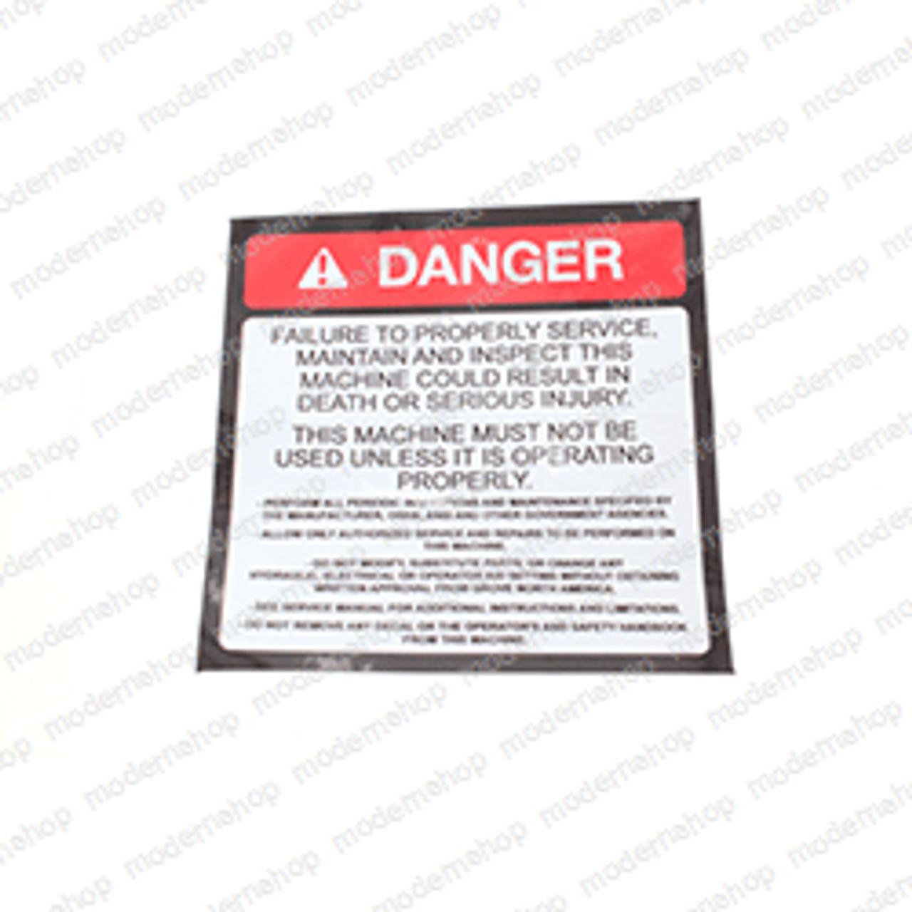 7376007490: Grove / Manlift DECAL - PROP MAINT ENGLISH