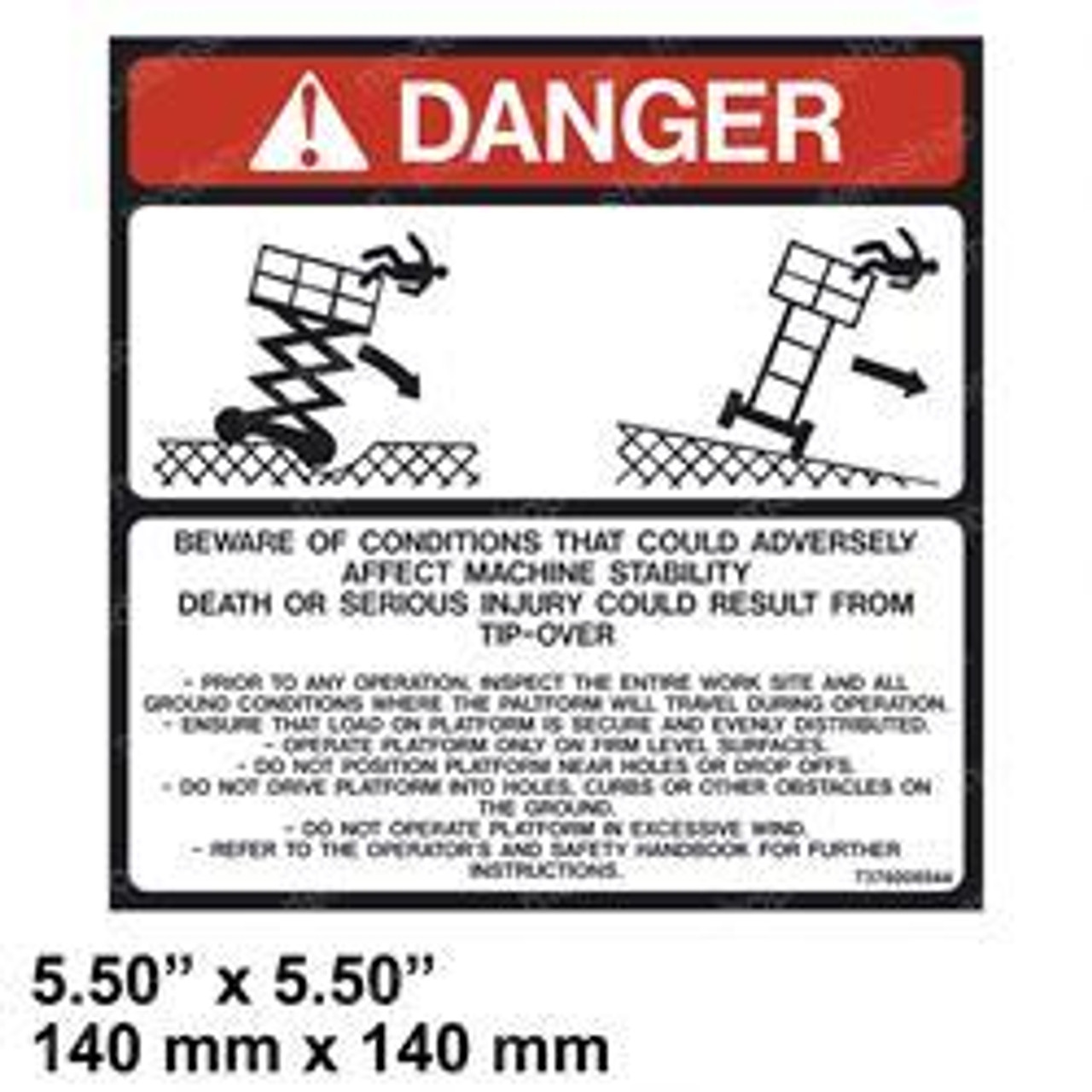 7376008544: Aftermarket Grove / Manlift Decal - Danger Pot Holes 7376008544: Aftermarket Grove / Manlift Decal - Danger Pot Holes
