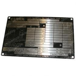 8032189: Aftermarket Clark Plate - Capacity Name