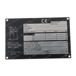 8032842: Aftermarket Clark Name Plate