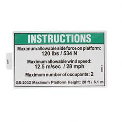 82694: Aftermarket Genie Decal - Side Force 120 Lbs