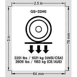 82705: Aftermarket Genie Decal - Wheel Load 3246