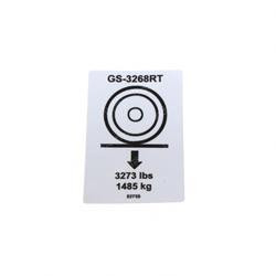 82755: Aftermarket Genie Decal - Wheel Load GS-3268