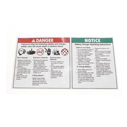 82907: Aftermarket Genie Decal - Danger Battery Safety